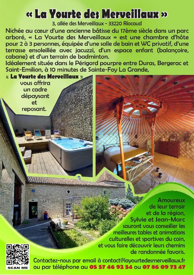 Riocaud La Yourte Des Merveillaux מראה חיצוני תמונה